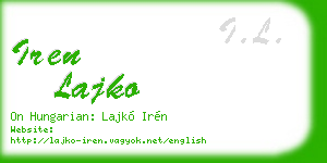 iren lajko business card